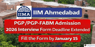 IIM Ahmedabad PGP/PGP-FABM Admission 2026 Interview Form Deadline Extended; Fill the Form by January 15